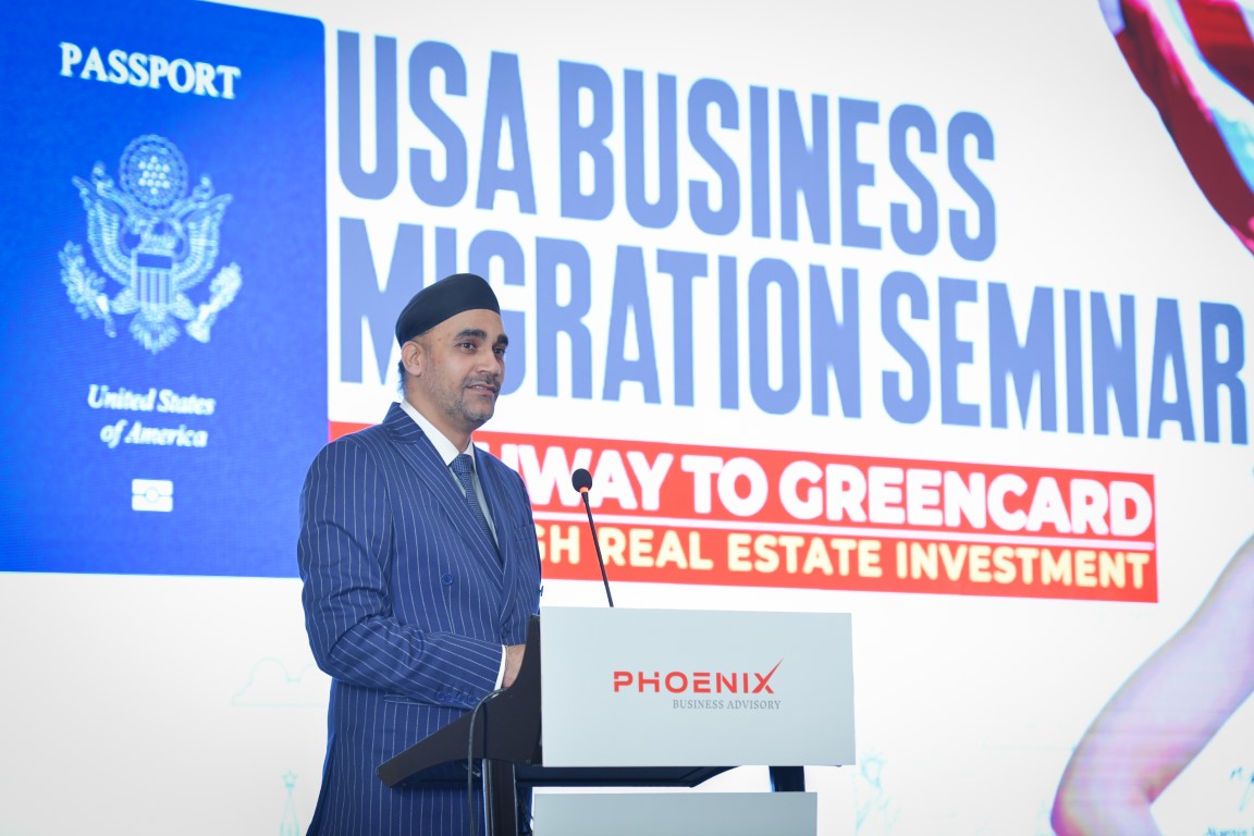 Speaking at USA Business Migration event in Dubai