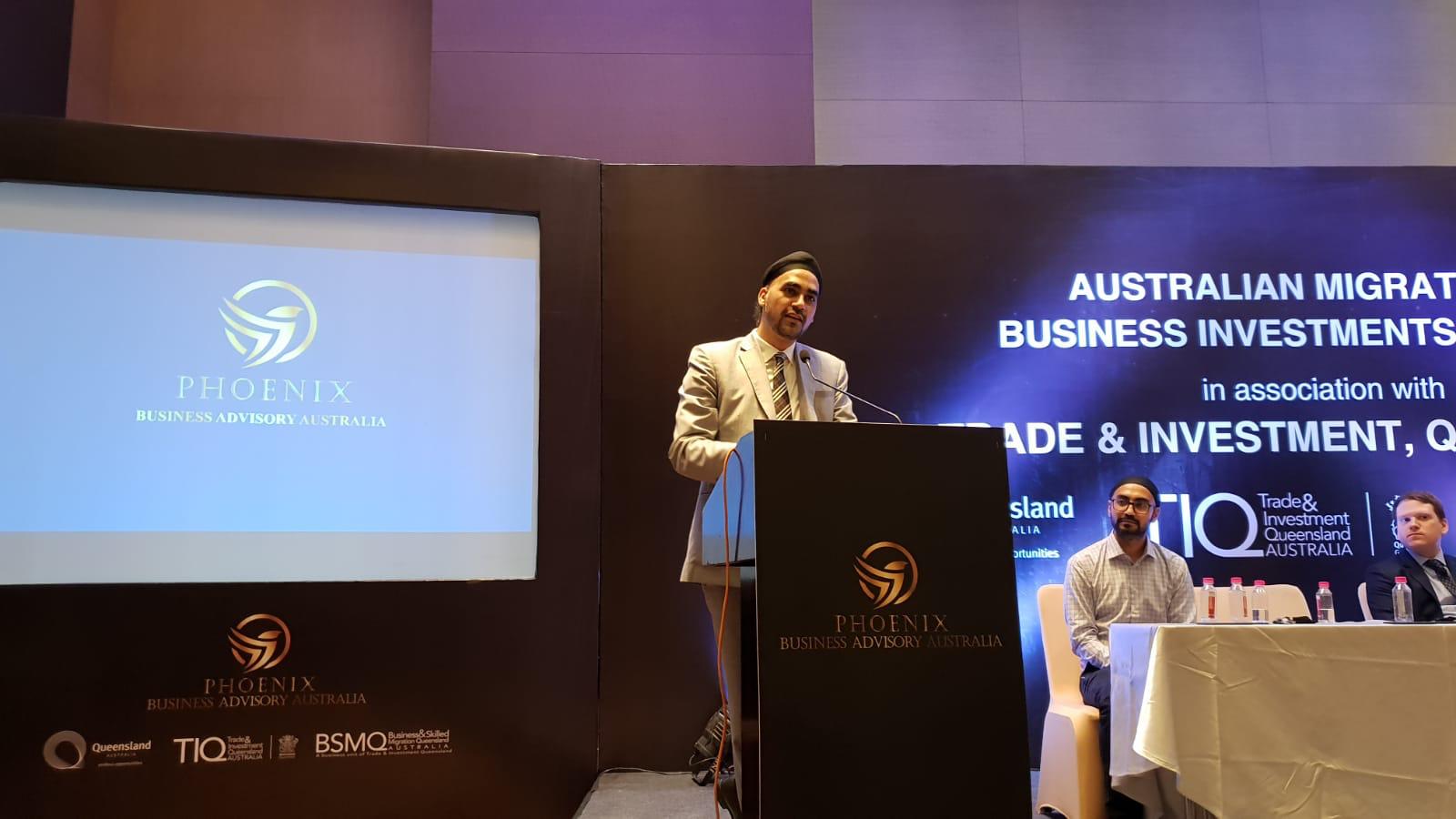 Speaking at Australia Business Migration Event in Ahmedabad